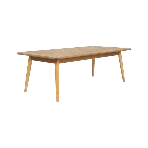 Tavolino da salotto di colore naturale con piano effetto rovere 60x120 cm Fabio – White Label-image-2