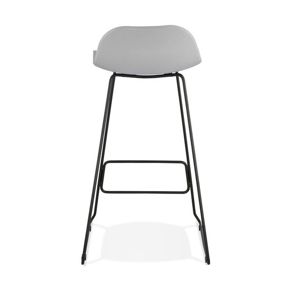 Sgabello da bar grigio con gambe nere, altezza seduta 76 cm Slade - Kokoon-image-4