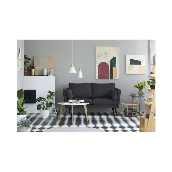 Divano a 2 posti grigio scuro Elena - Mazzini Sofas-image-2