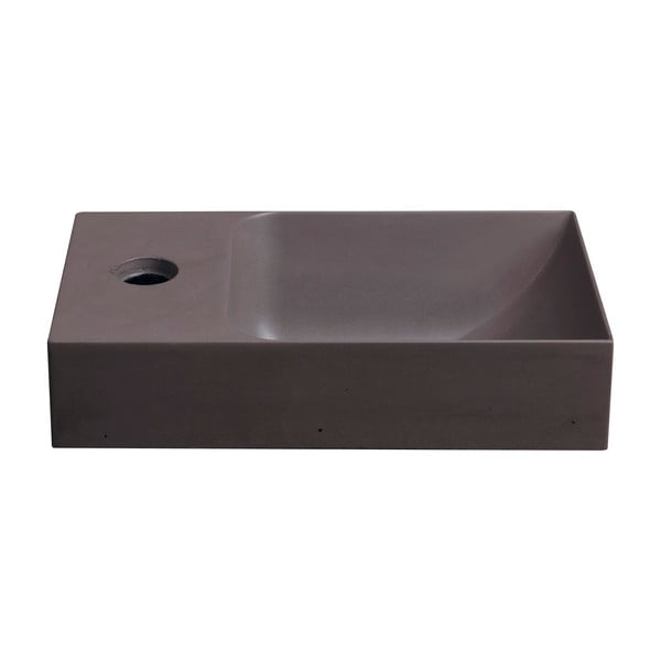 Lavabo in marrone scuro in calcestruzzo 31x17 cm Piccolino – Sapho-image-2