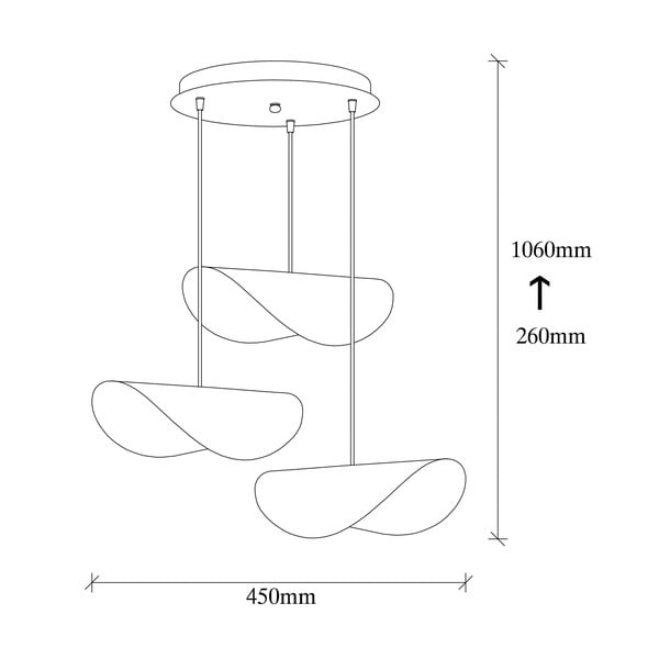 Lampada a sospensione in nero e oro con paralume in metallo ø 45 cm Sivani - Opviq lights-image-4