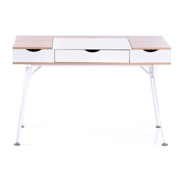 Tavolo da lavoro con piano in rovere 60x120 cm Faryn - Homede-image-2