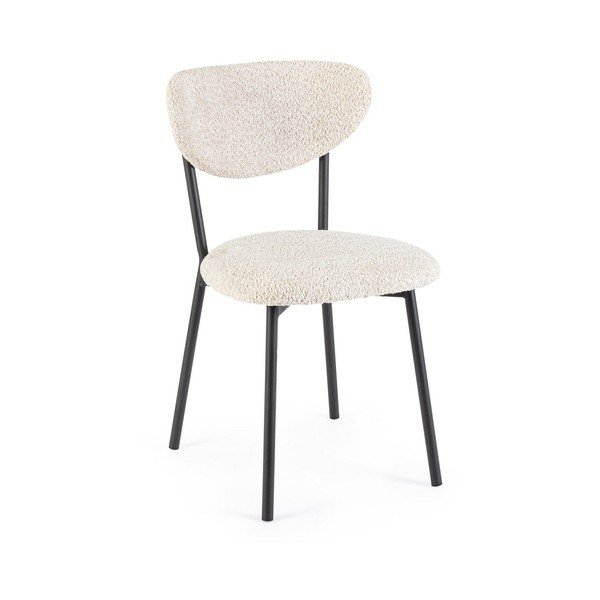 Sedia da pranzo color crema imbottito Ludmilla – Bizzotto
