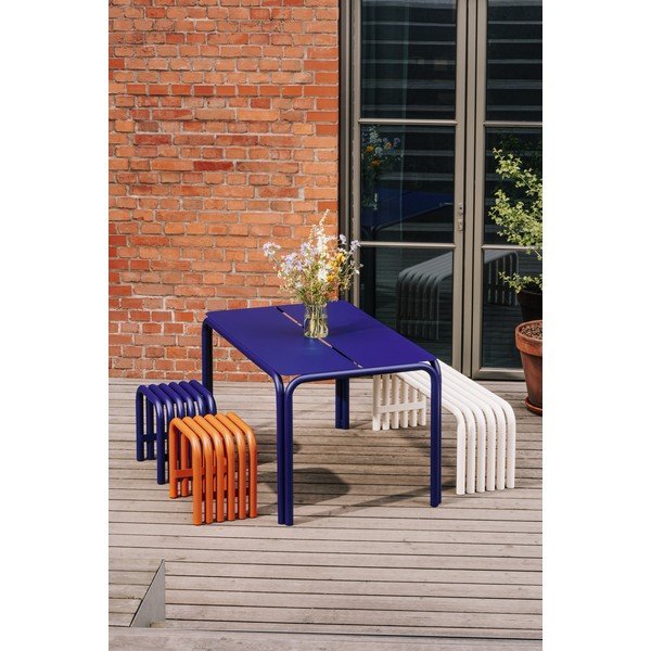 Tavolo da pranzo da giardino in metallo 84x135 cm Nokk – noo.ma-image-1