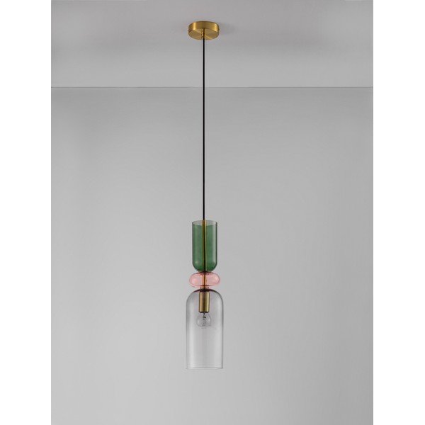 Lampadario dorato in vetro ø 11 cm Murano – Nova Luce-image-2