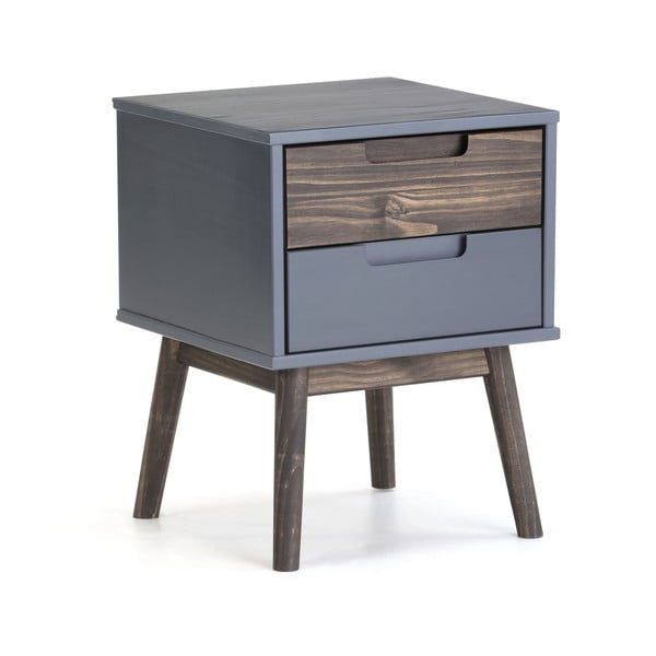 Comodino in legno di pino grigio Nussa - Marckeric-image-2