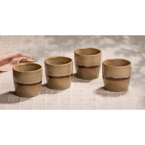 Tazze in set per espresso in marrone chiaro in porcellana 4 pz 350 ml Haven – Ladelle-image-1