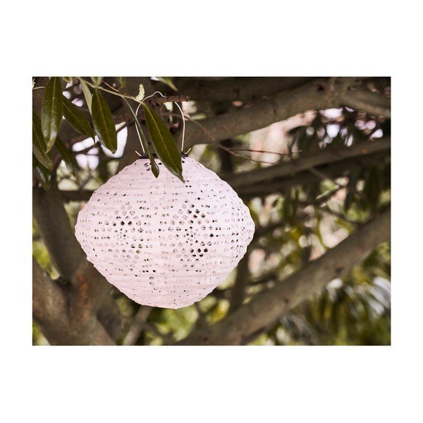 Lanterna a LED bianca con alimentazione a pannelli solari da esterno (altezza totale 22 cm) Harwood – House Nordic-image-1