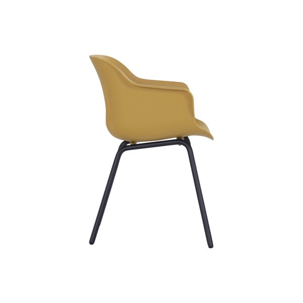 Set di 2 sedie da giardino in plastica giallo ocra Jill Rondo - Hartman-image-3