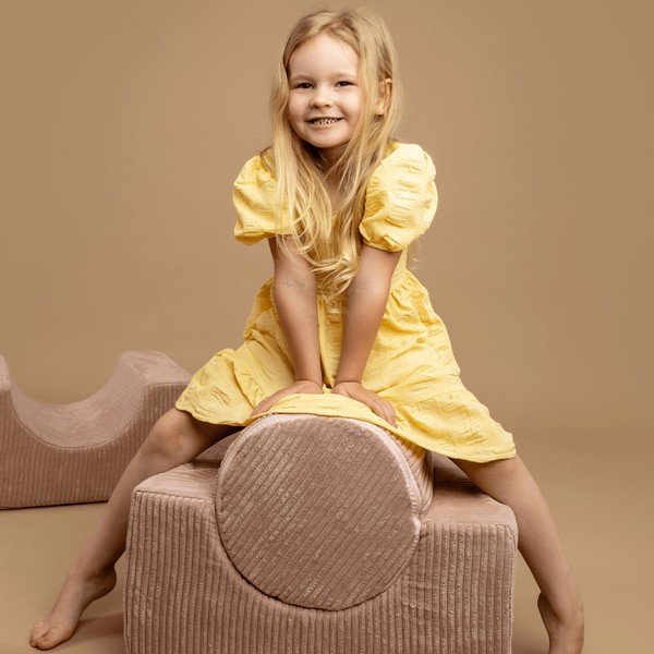 Gioco per psicomotricità color kaki in velluto a coste 4 pz altezza totale 30 cm 45x170 cm Montessori – Meowbaby-image-4