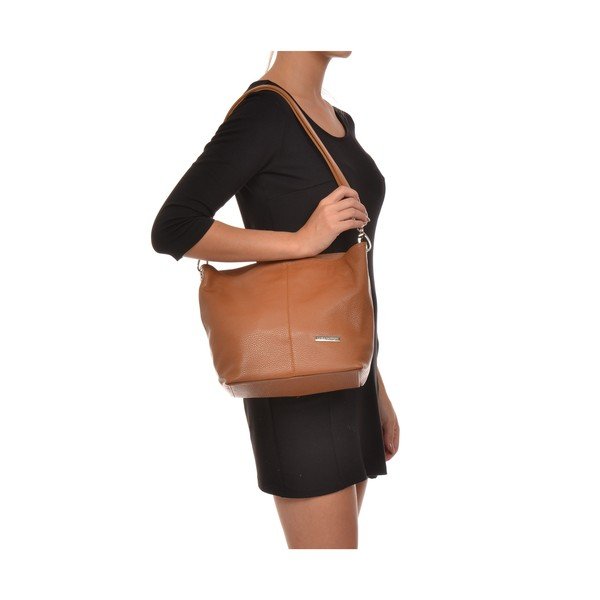 Borsa in pelle marrone chiaro Ginata - Luisa Vannini-image-4