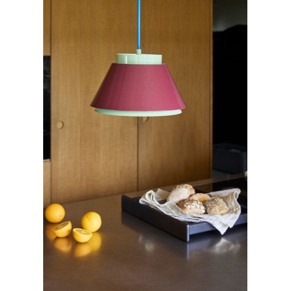 Lampadario rosso/verde in metallo ø 25 cm Remi – Hübsch-image-1