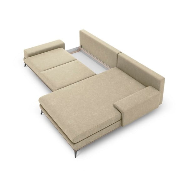 Divano letto angolare beige, angolo destro Planet - Windsor & Co Sofas-image-3