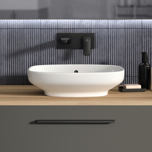 Mobile per lavabo grigio a sospensione 80x63 cm i.Life B - Ideal Standard-image-1