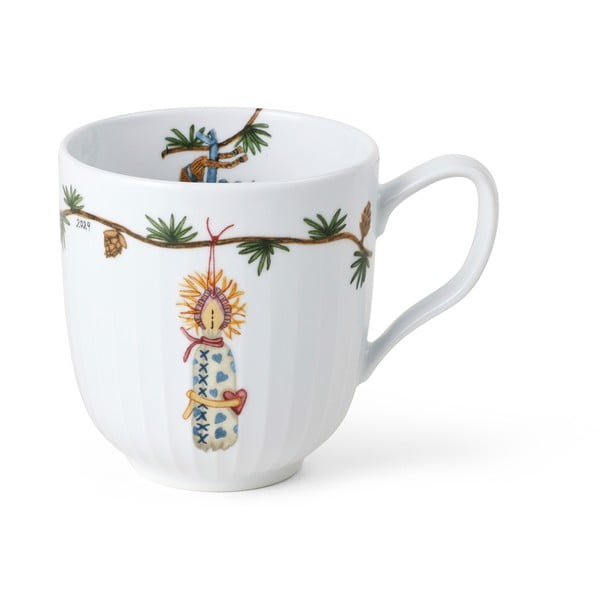 Tazza in porcellana bianca con motivo natalizio 330 ml Hammershøi - Kähler Design