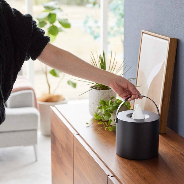 Portafazzoletti in metallo Tower – YAMAZAKI-image-2