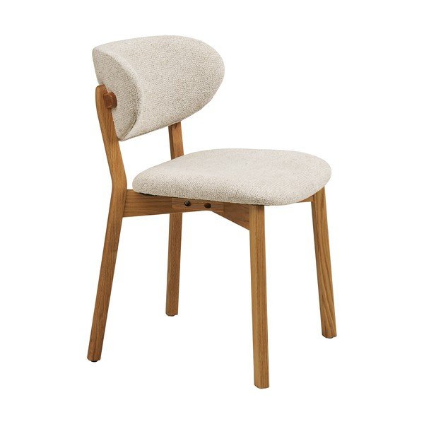 Sedia da pranzo beige/di colore naturale in imbottito Dunkirk – House Nordic-image-4