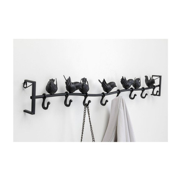 Appendiabiti da parete in metallo nero, larghezza 92 cm Birds - Kare Design-image-1