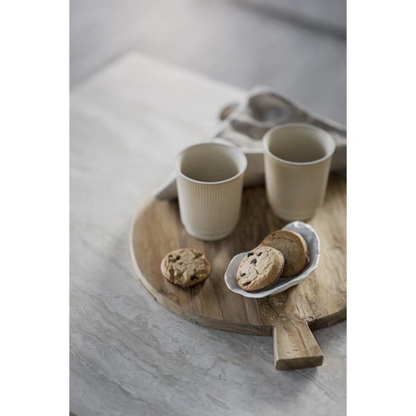 Tavolino bianco con piano in pietra 140x60 cm Orwel - Rowico-image-4