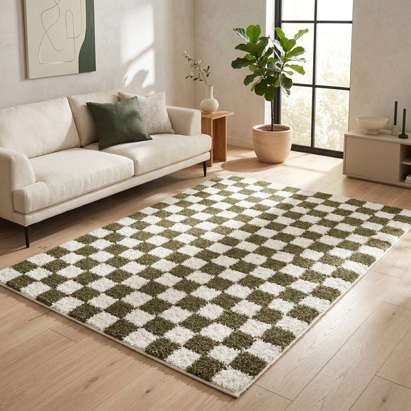 Tappeto verde scuro/crema 120x170 cm Grida - ESTE-image-3