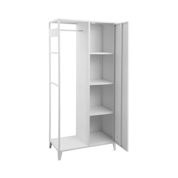 Armadio bianco in metallo a vista 80x175 cm Salino - Støraa-image-2