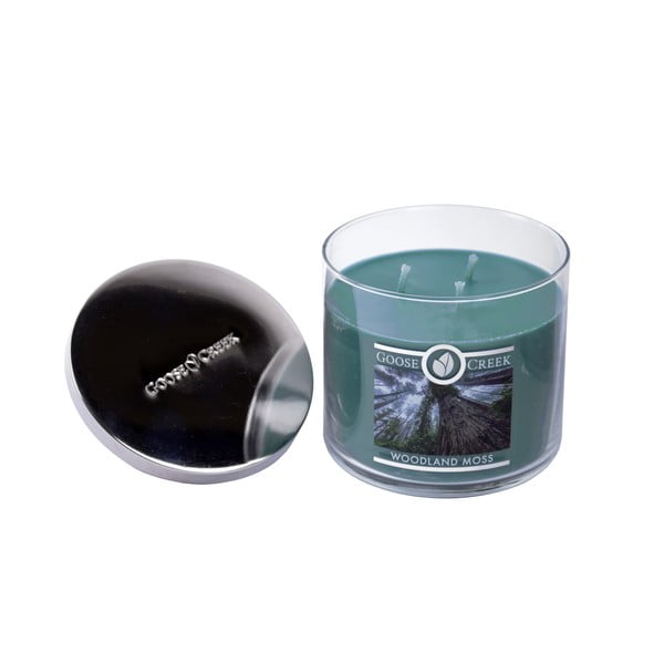 Candela profumata in scatola di vetro, 35 ore di combustione Woodland Moss - Goose Creek-image-2