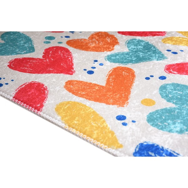 Tappeto per bambini lavabile 80x120 cm Hearts of Love – Vitaus-image-2