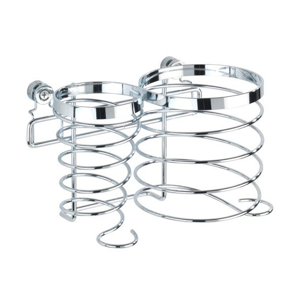 Doppio supporto in acciaio inox per asciugacapelli e piastra per capelli Premium - Wenko-image-2
