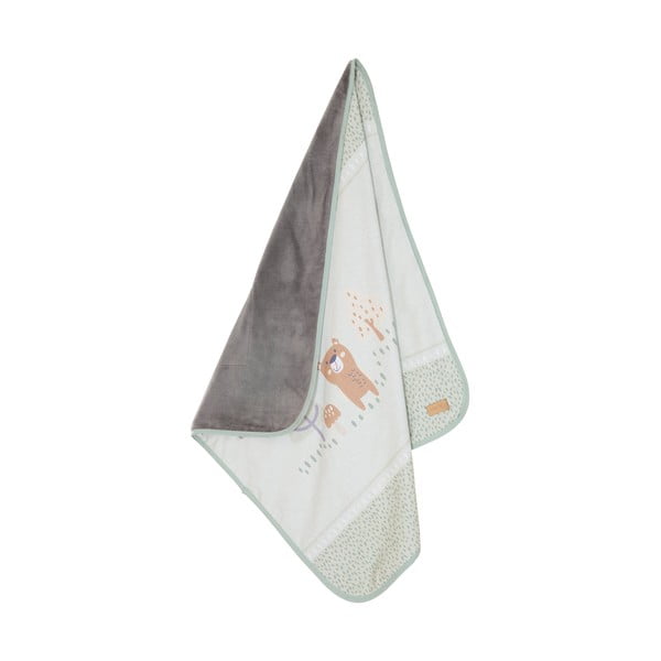 Coperta per bambini verde chiaro in micropile 80x80 cm Woodland Buddies – Roba-image-1