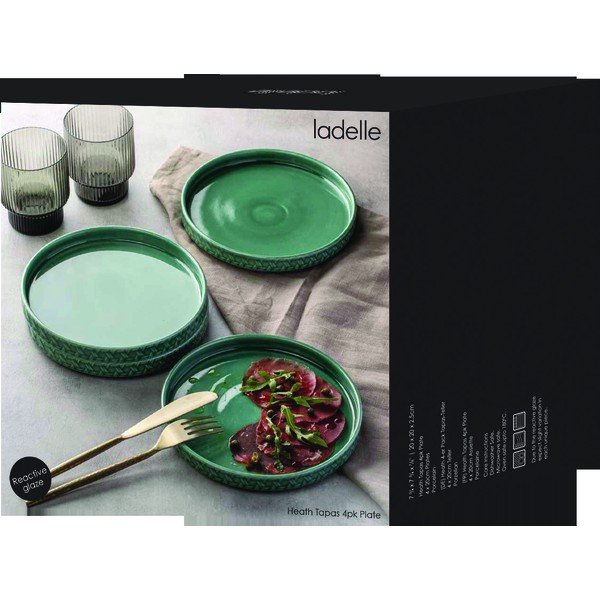 Piatti da dessert in porcellana turchese in set di 4 pezzi ø 20 cm Heath Jade - Ladelle-image-4