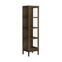 Vetrina marrone scuro con effetto rovere 47x180x40 cm Zamora – House Nordic