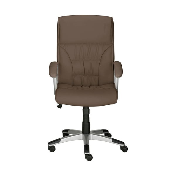 Sedia da ufficio in similpelle marrone Flori - Støraa-image-1