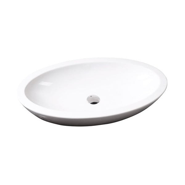 Lavabo in ceramica bianca , 75 x 42 cm Sistema - Sapho