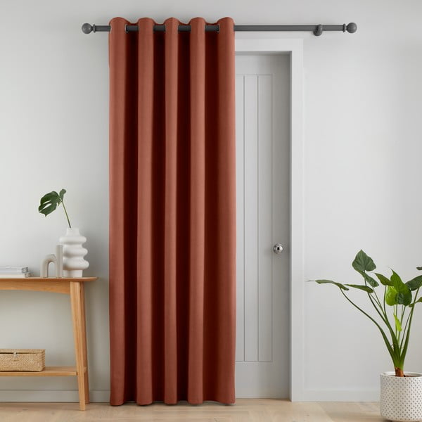 Tenda oscurante/termoisolante color terracotta alla porta 168x213 cm Wilson – Catherine Lansfield-image-1