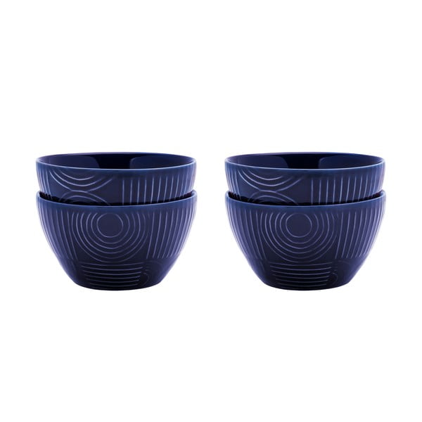 Set di 4 ciotole in ceramica blu scuro da 400 ml Arc - Maxwell & Williams
