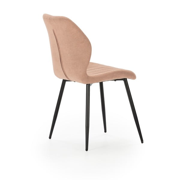 Set di sedie da pranzo color salmone 4 pz pezzi Milu - Marckeric-image-4