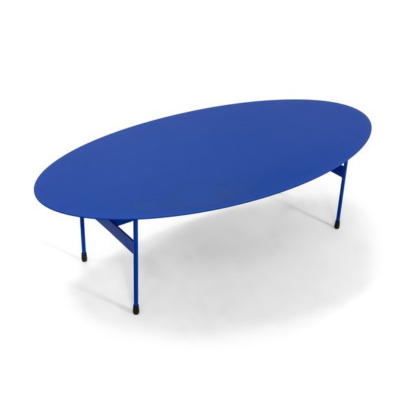 Tavolino da salotto blu in metallo 39x120 cm Mira – Spinder Design-image-4