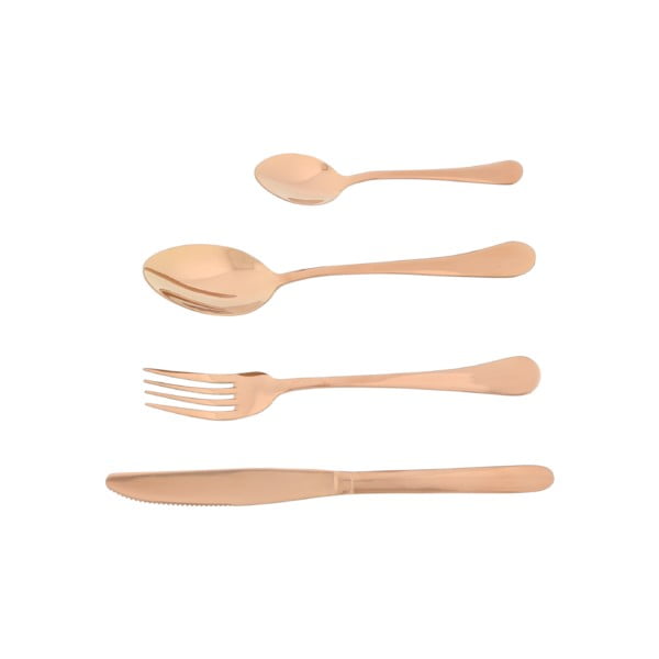 Set di posate in acciaio inox da 24 pezzi Aero Copper - Jean Dubost