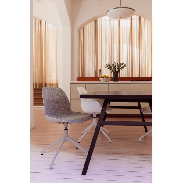 Sedia da ufficio grigia in imbottito Albert Kuip – Zuiver-image-1