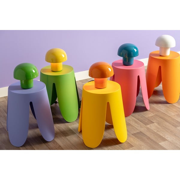 Lampada da tavolo bianca con paralume in metallo (altezza 20 cm) Fat Mushroom - Leitmotiv-image-3