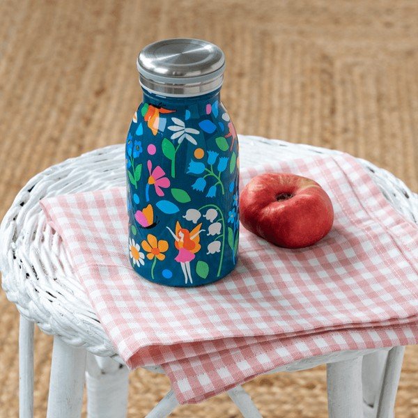 Bottiglia per bambini blu in acciaio inox 250 ml Fairies in the Garden – Rex London-image-1