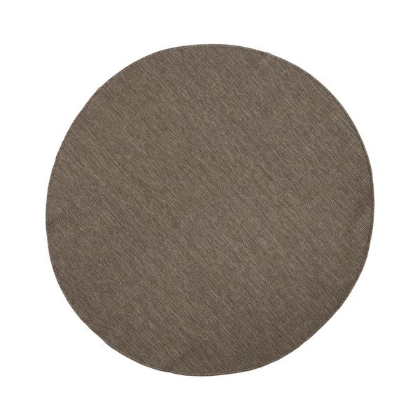 Tappeto da esterno reversibile marrone bougari Miami, Ø 140 cm - Bougari