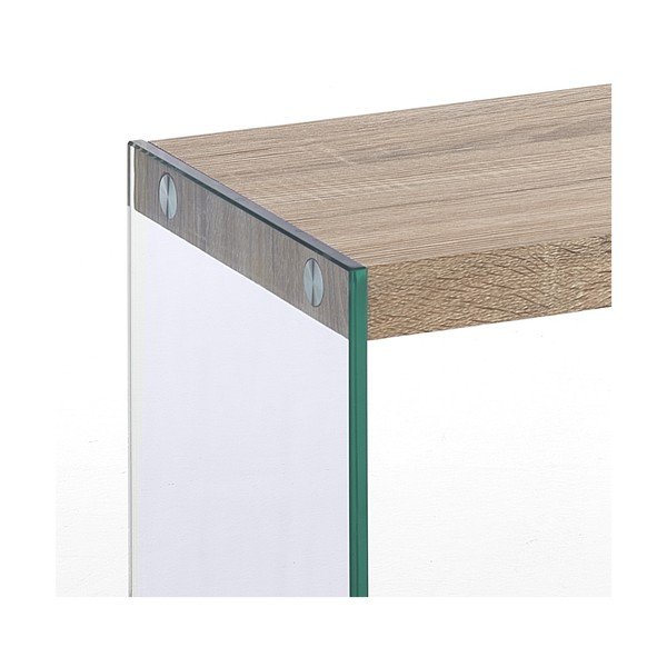 Mobile TV di colore naturale in vetro 120x45x29,5 cm Nancy – Tomasucci-image-3