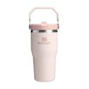 Borraccia termica rosa chiaro in acciaio inox 600 ml IceFlow™ Flip Straw 2.0 Tumbler Rose Quartz – Stanley