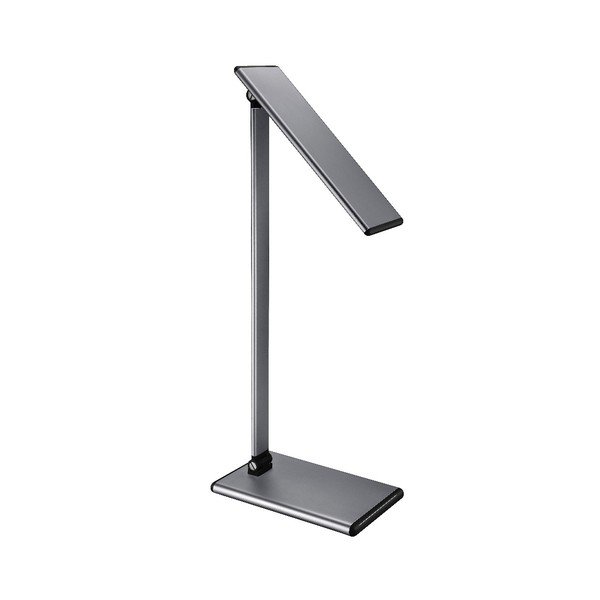 Lampada da tavolo grigia con luce LED Hawking - SULION-image-1