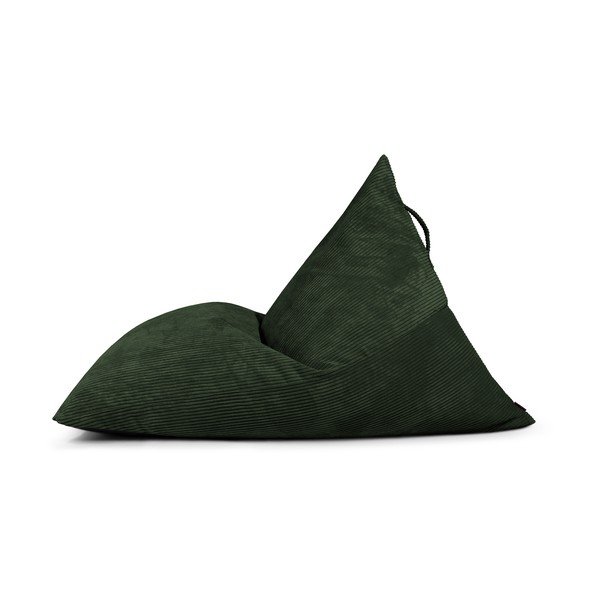 Puof a sacco verde con rivestimento in velluto a coste Razzmatazz – SLOWDOWN