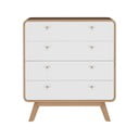 Cassettiera bianca effetto rovere 80x88 cm Caitlin - Støraa