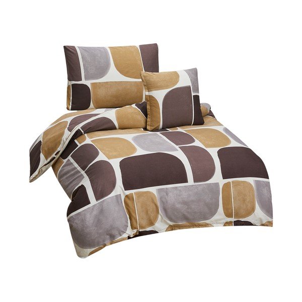 Set copripiumino e federa in microsatinato per letto singolo 3 pezzi 140x200 cm Pablo – My House