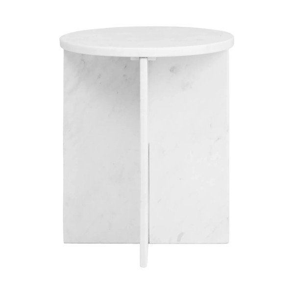 Tavolino rotondo in marmo ø 40 cm Savio – Premier Housewares-image-2