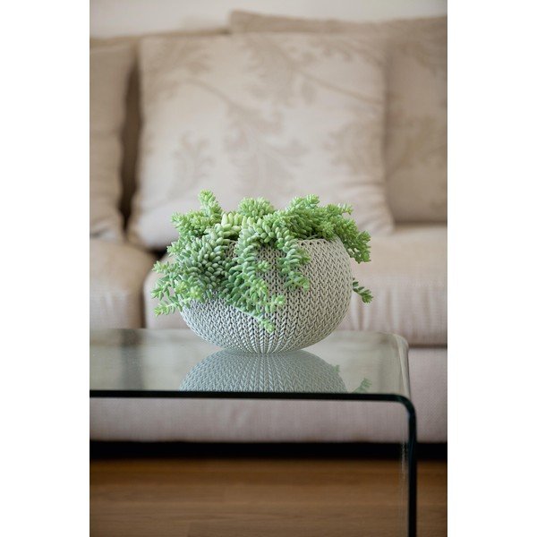 Vaso per fiori in plastica da appendere/parete ø 28 cm Cozy Cloudy Grey – Keter-image-3